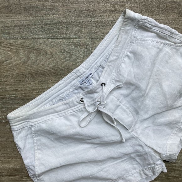 JAMES PERSE white linen drawstring shorts, size 3 - Picture 1 of 3